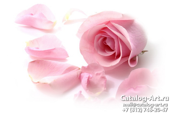 Натяжные потолки с фотопечатью - Розовые розы 22